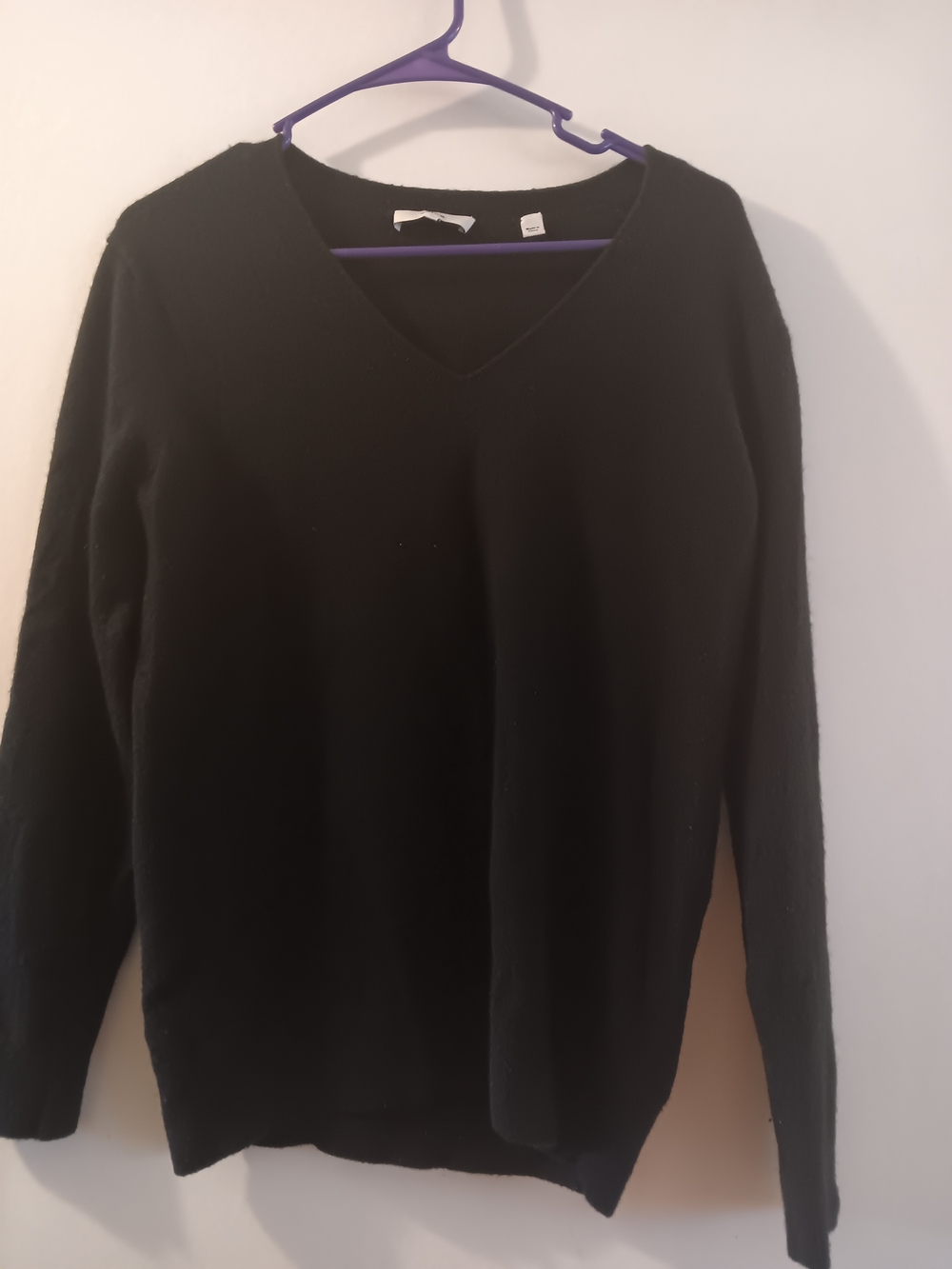 Womens Vince Cashmere Black V Neck Pullover Sweater Xsmall